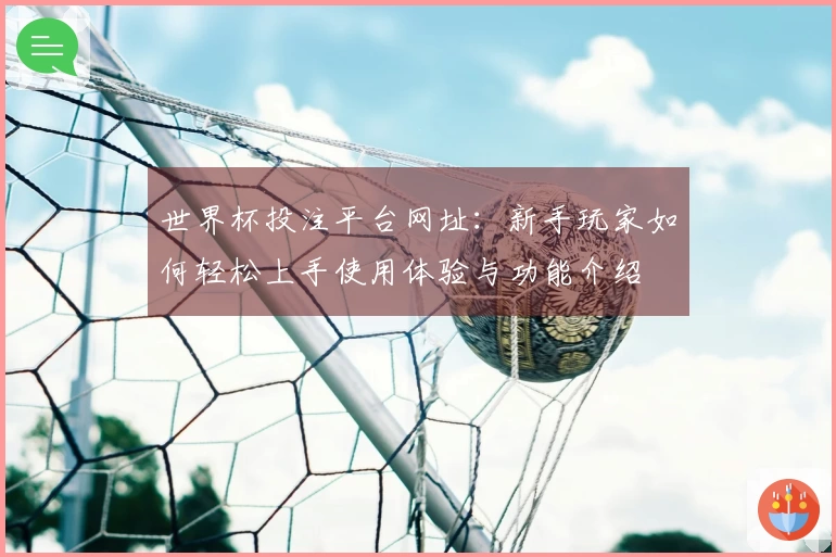 世界杯投注平台网址：新手玩家如何轻松上手使用体验与功能介绍